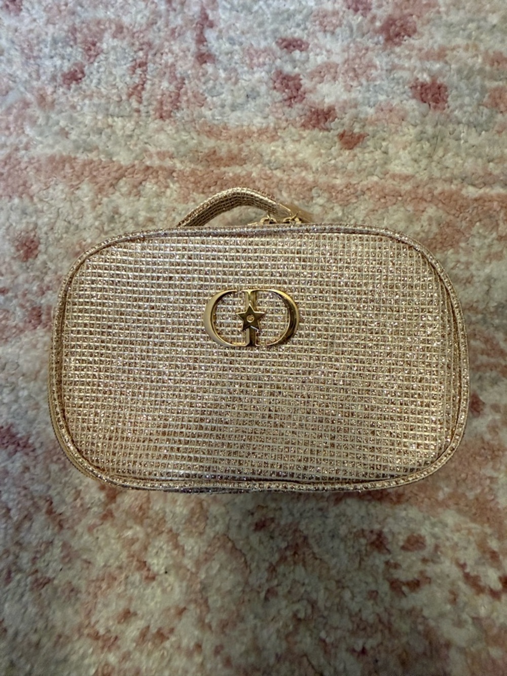 Dior Gold Holiday Release Makeup Bag